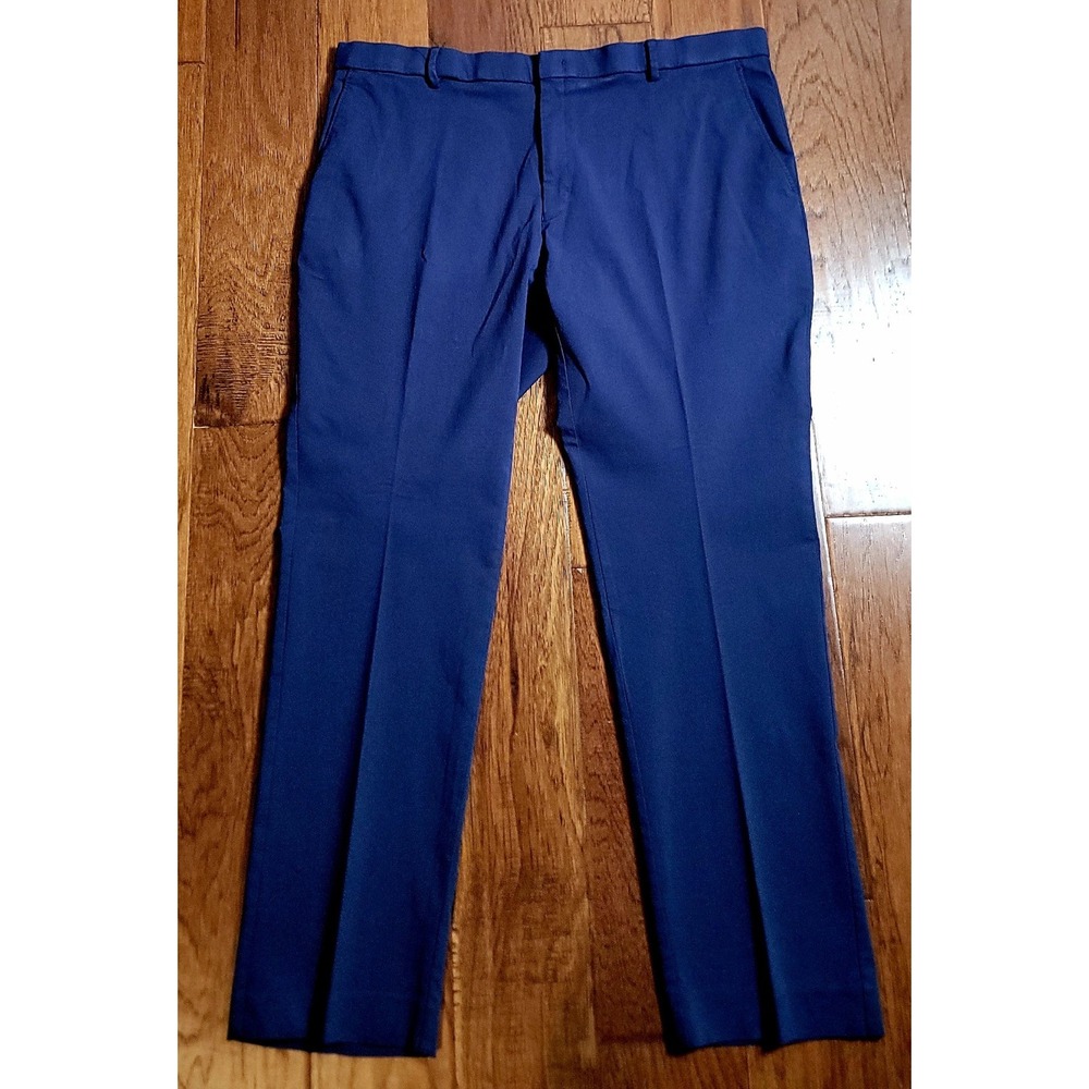 Polo Ralph Lauren Mens Blue Label Navy Chino Stretch Straight Fit Pants Sz 38x29